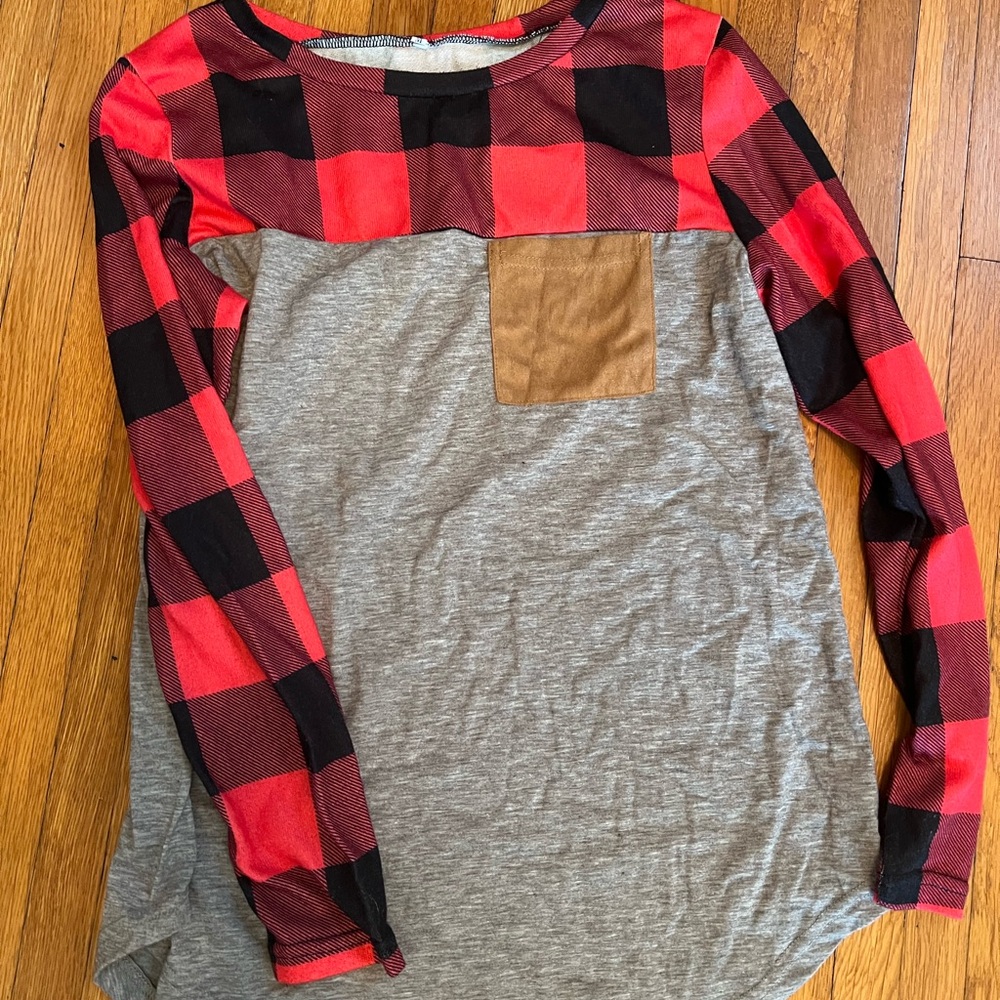 Women’s Buffalo plaid boutique top